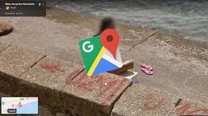 谷歌地图捕捉日光浴的女人试图掩盖自己